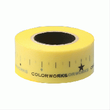 カラーワークスメモリ付きマスキングテープ(黄) 24mm幅